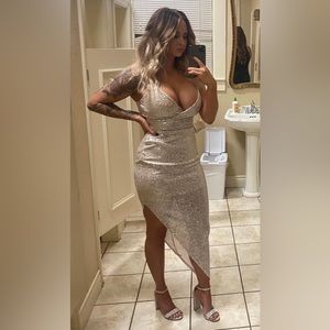 Champagne NYE Sequin Dress